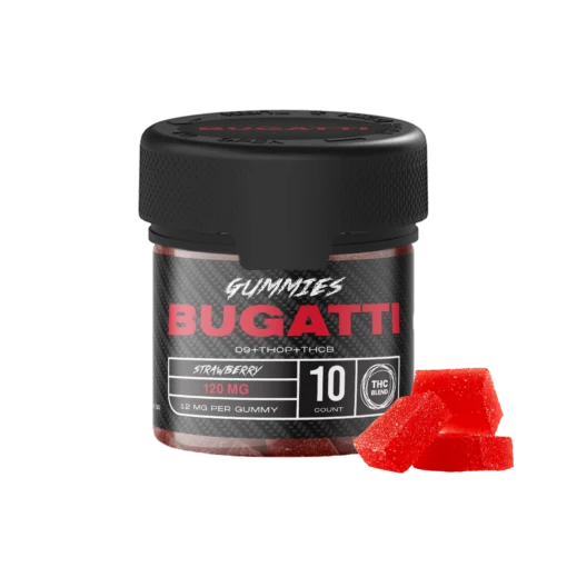 BUGATTI GUMMIES - 120MG - STRAWBERRY 10PCS - MIXED BLEND